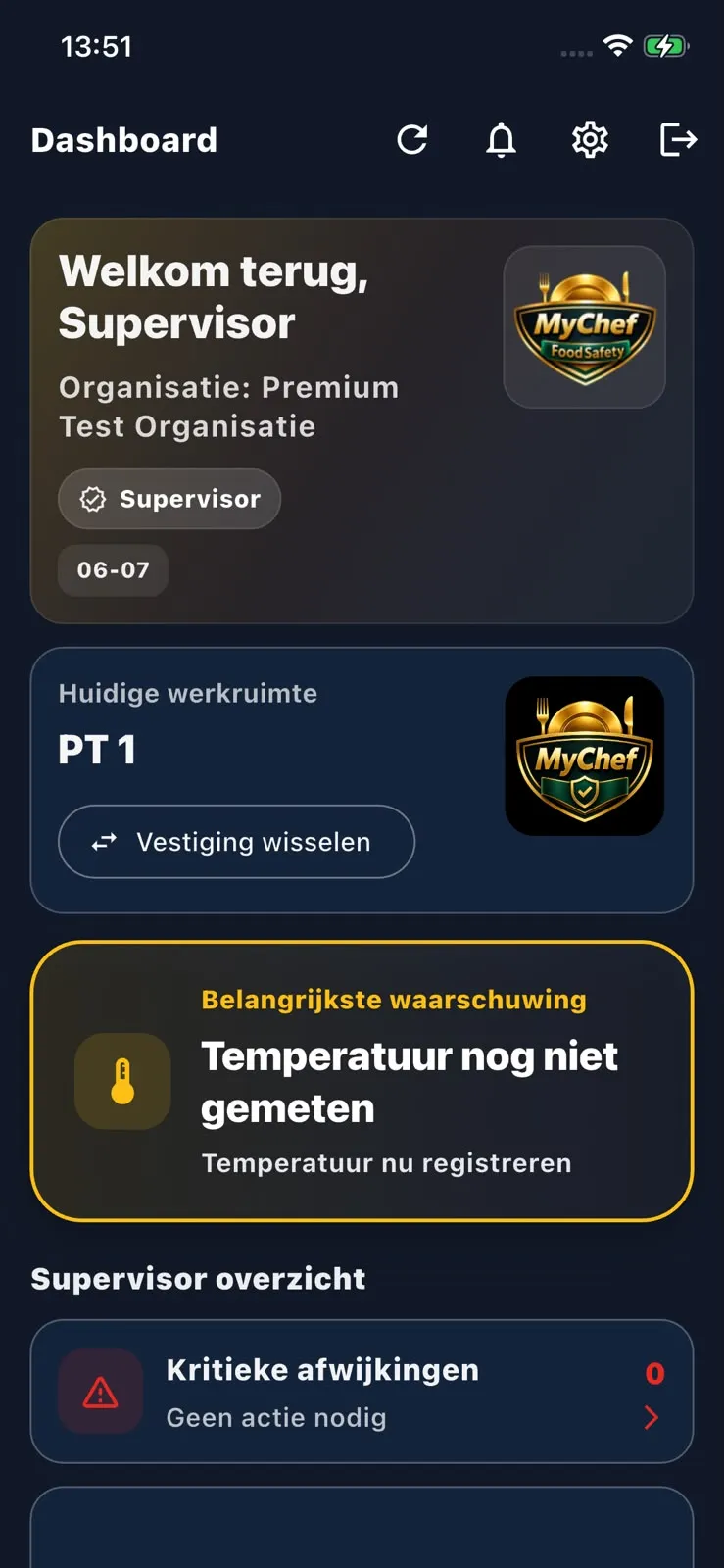 Professionele horecaomgeving waar digitale HACCP registratie overzicht geeft